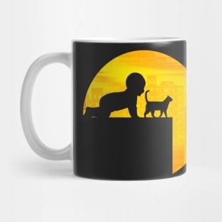 baby and the cat Mug